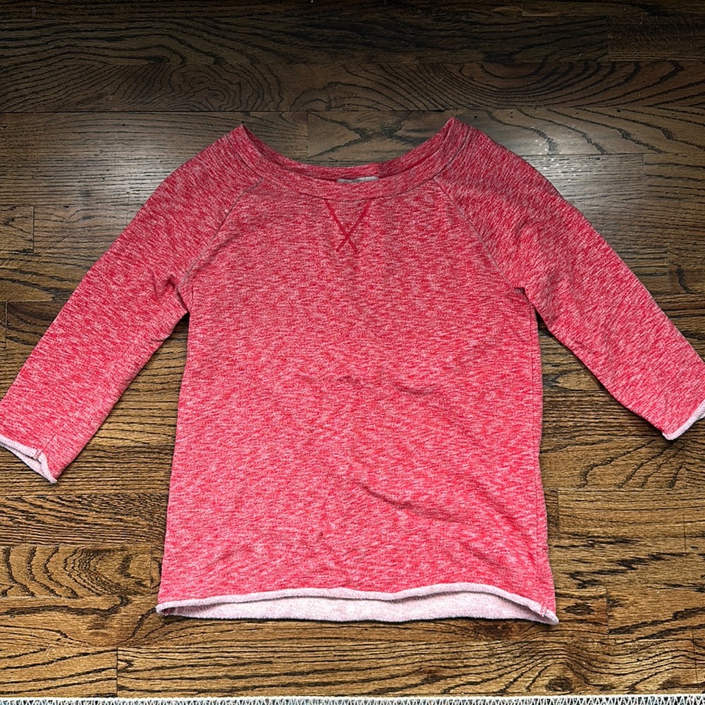 Heather red Gap crew neck sweatshirt